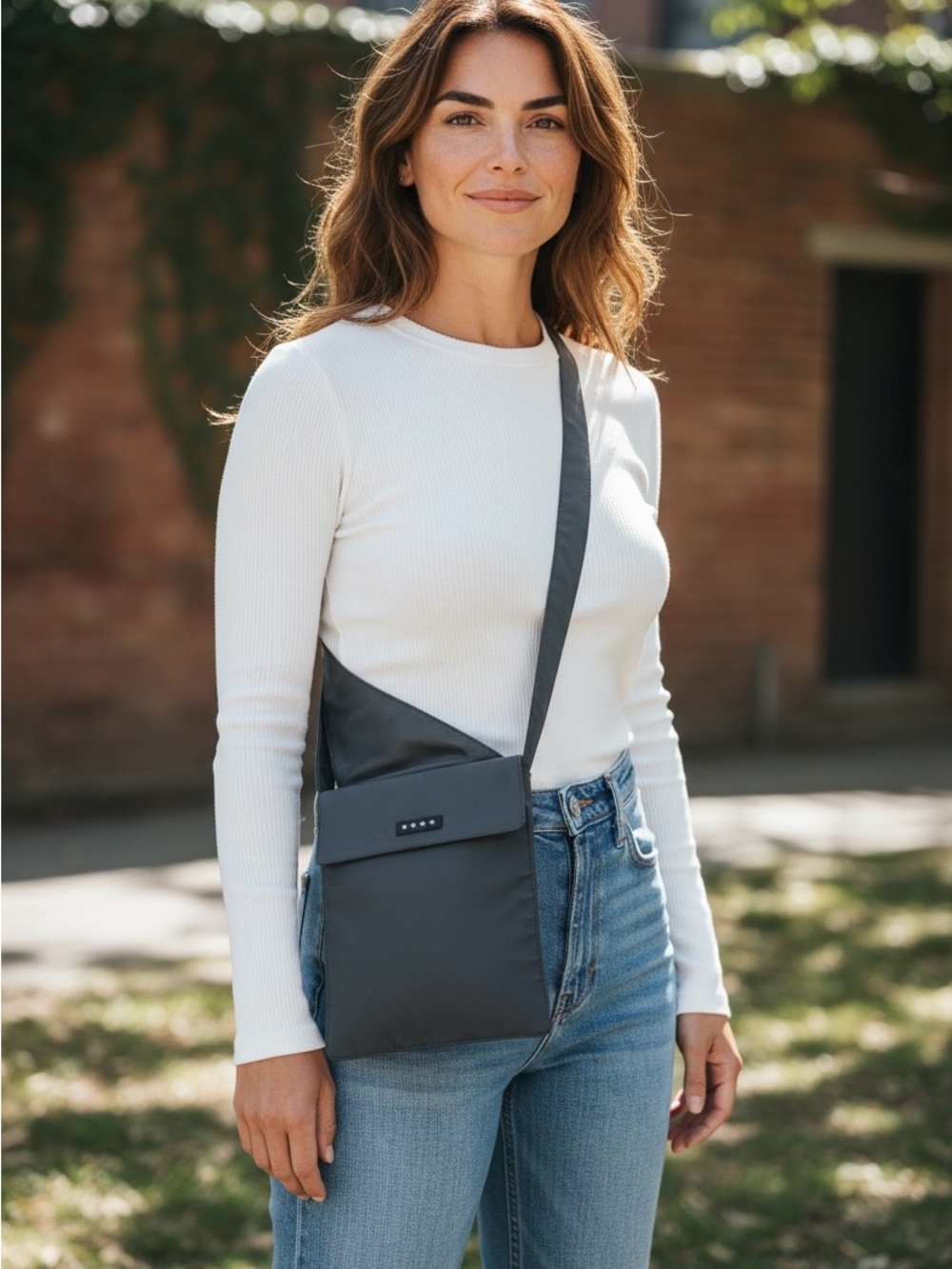 Minimal Crossbody Bag in Dark Gray - Modern Everyday Carry